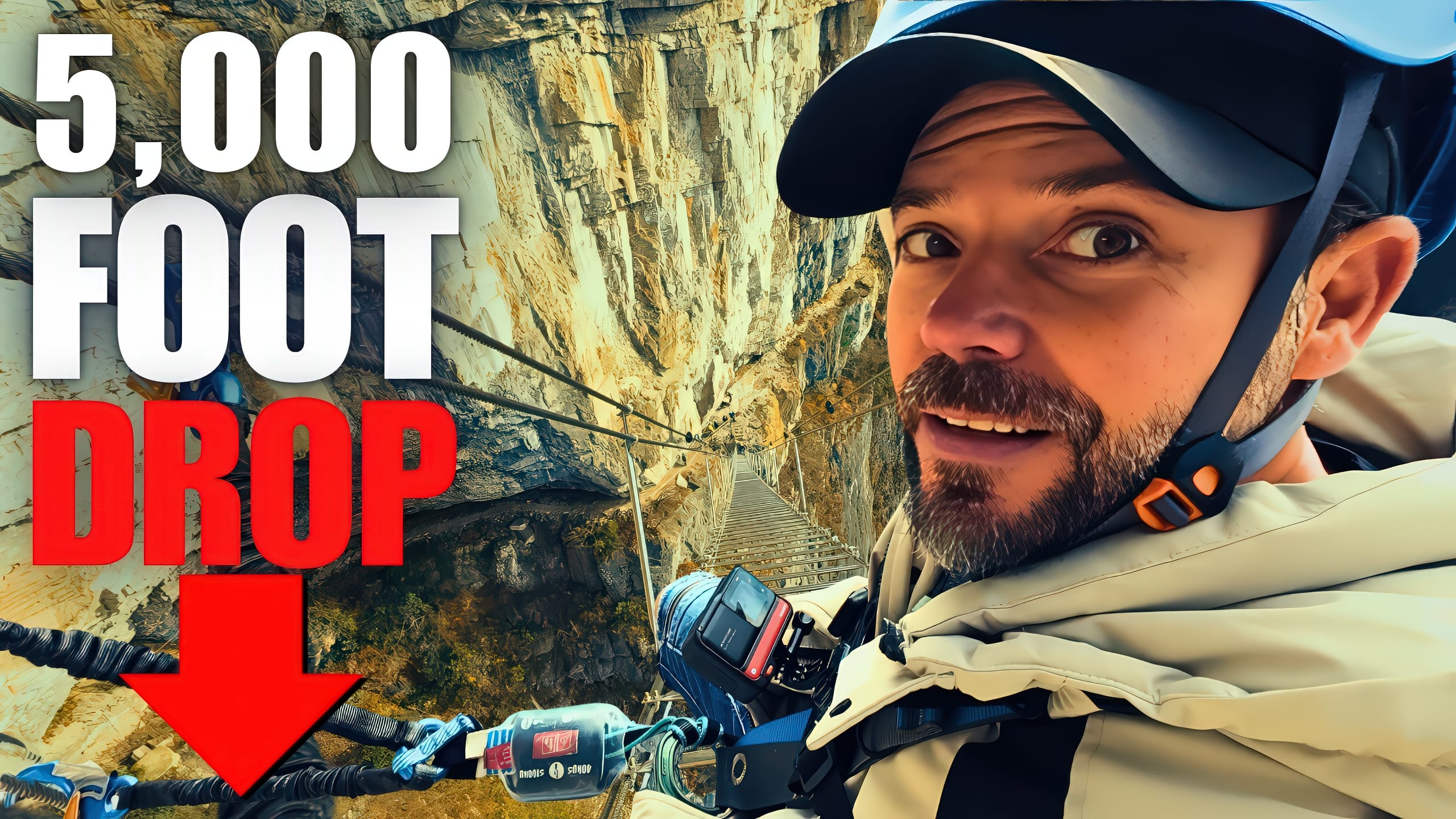 Halfway up the World’s Scariest Sky Ladder… My hand is bleeding 🇨🇳 (Can’t Go Back)
